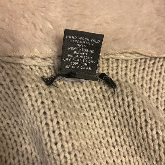 Chelsea & Theodore Faux Suede, Faux Suede Open Front Sweater Cardigan, Sz. S. - Picture 9 of 10